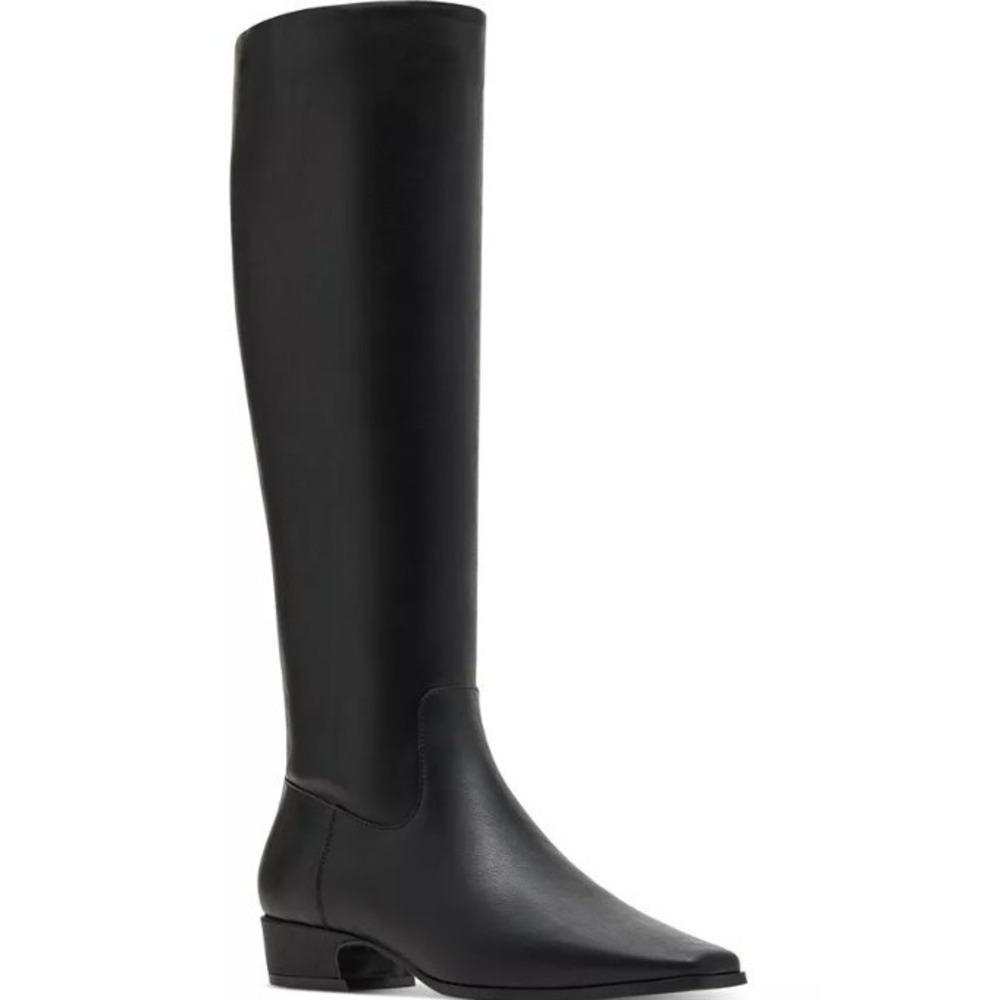 Madden Girl Women Boots 6M Florence Snip‎ Toe Tall Faux Leather Square Toe